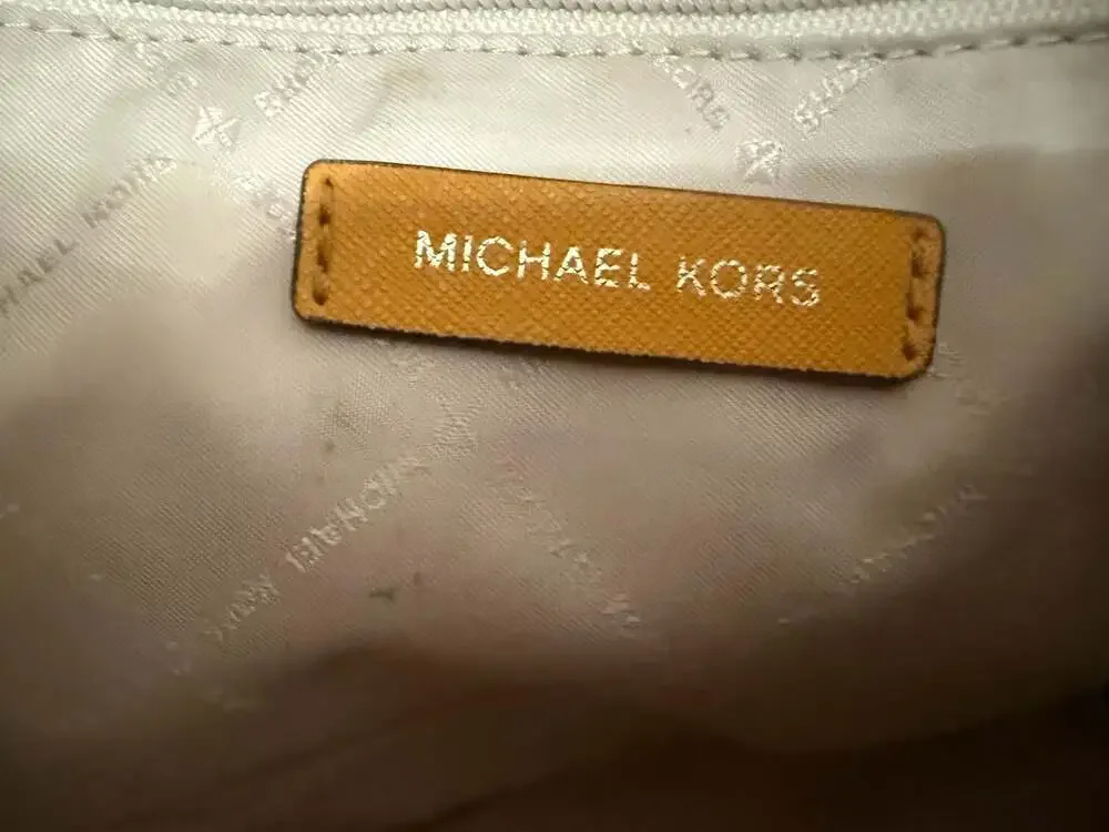 Michael Kors Jet Set Travel Saffiano Leather Tote Bag in Yellow